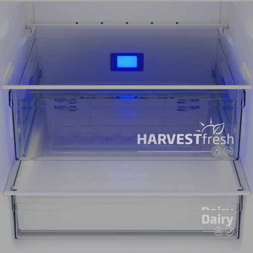 Холодильник Beko з нижн. мороз., 192x70x74.5, xолод.відд.-340л, мороз.відд.-150л, 2дв., А++, NF, дисплей, HarvestFresh, нерж