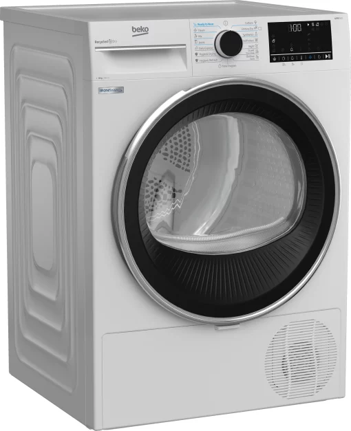 Сушильна машина Beko тепловий насос, 8кг, A+++, 60см, дисплей, підсвітка барабану, білий