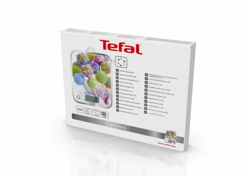 Ваги Tefal кухонні Optiss Cake, 5кг, AAAx2 в комплекті, скло, різнокольоровий