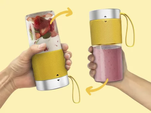 Блендер Tefal Lightmix портативний для смузі, чаша-300мл, USB, тритан, жовтий