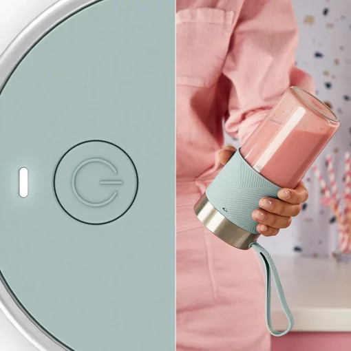 Блендер Tefal Lightmix портативний для смузі, чаша-300мл, USB, тритан, зелений