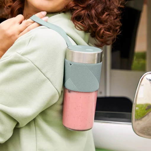 Блендер Tefal Lightmix портативний для смузі, чаша-300мл, USB, тритан, зелений