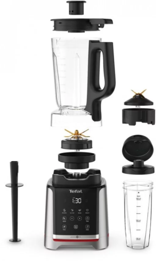 Блендер Tefal стаціонарний InfinyMix + 1600Вт, чаша-1750мл, стакан 600мл, сріблясто-чорний
