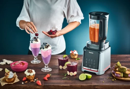 Блендер Tefal стаціонарний InfinyMix + 1600Вт, чаша-1750мл, стакан 600мл, сріблясто-чорний