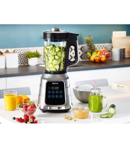 Блендер Tefal стаціонарний Ultrablend Vacuum Boost 1300Вт, чаша-2500мл, вакуумний, доп чаша 1400, сріблясто-чорний