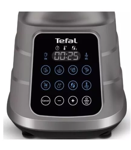 Блендер Tefal стаціонарний Ultrablend Vacuum Boost 1300Вт, чаша-2500мл, вакуумний, доп чаша 1400, сріблясто-чорний