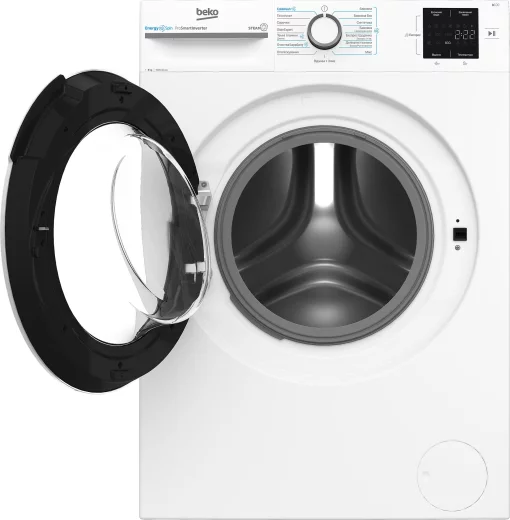 Пральна машина Beko фронтальна, 8кг, 1000, A+++, 55см, дисплей, інвертор, пара, білий