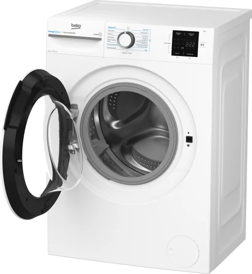 Пральна машина Beko фронтальна, 8кг, 1000, A+++, 55см, дисплей, інвертор, пара, білий