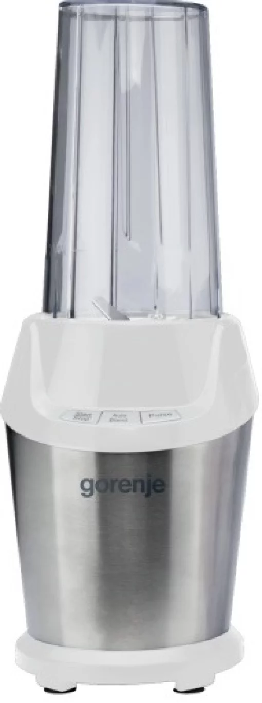 Блендер Gorenje стаціонарний 1000Вт, чаша-750мл, подрібнювач, білий-нерж