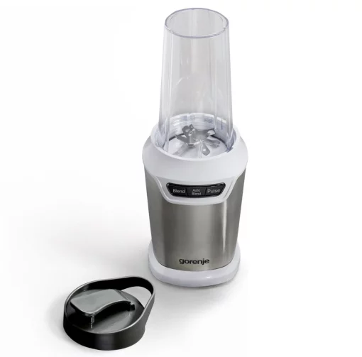 Блендер Gorenje стаціонарний 700Вт, чаша-750мл, подрібнювач, білий-нерж