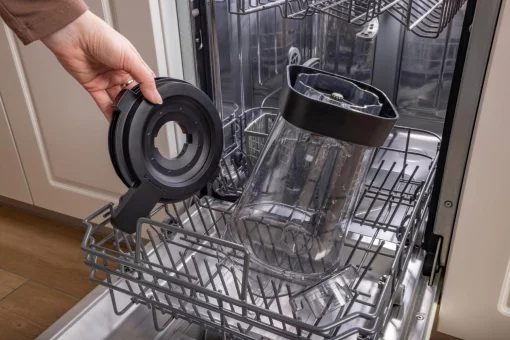 Блендер Gorenje стаціонарний 1500Вт, чаша-2000мл, дисплей, подрібнювач, чорний-нерж