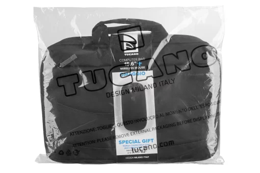 Сумка Tucano Idea 15.6", чорна + бездротова миша