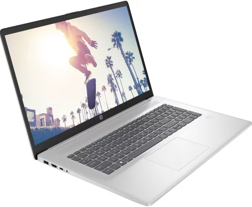 Ноутбук HP 17-cn3038ua 17.3" FHD IPS AG, Intel i5-1334U, 16GB, F512GB, UMA, DOS, сріблястий