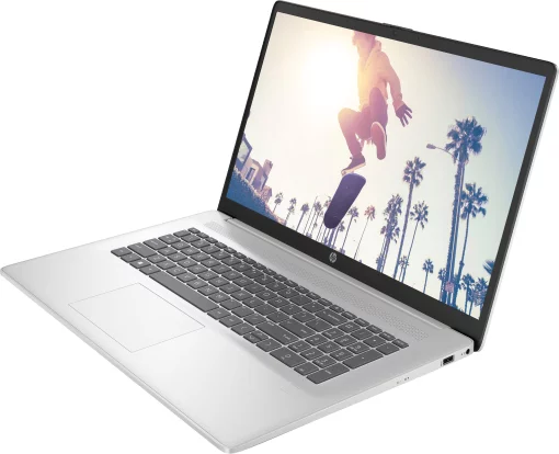 Ноутбук HP 17-cn3038ua 17.3" FHD IPS AG, Intel i5-1334U, 16GB, F512GB, UMA, DOS, сріблястий