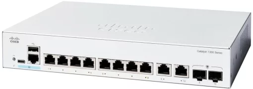 Комутатор Cisco Catalyst 1300 8xGE, Ext PS, 2x1G Combo
