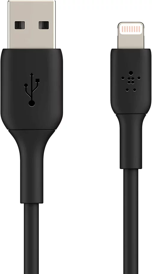 Кабель USB-A > Lightning заряджання/синхронізації Belkin 1м, 12Вт, PVC, чорний