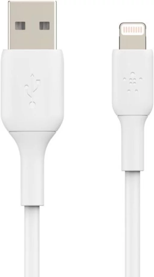 Кабель USB-A > Lightning заряджання/синхронізації Belkin 1м, 12Вт, PVC, білий