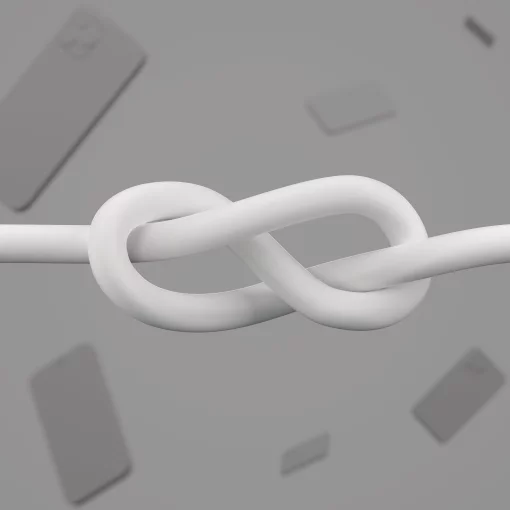 Кабель USB-A > Lightning заряджання/синхронізації Belkin 1м, силіконовий з кліпсою, білий