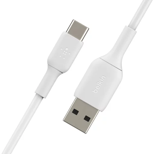 Кабель USB-A > USB-C заряджання/синхронізації Belkin 1м, 15Вт, Type-C, PVC, білий