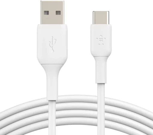 Кабель USB-A > USB-C заряджання/синхронізації Belkin 2м, 15Вт, Type-C, PVC, білий