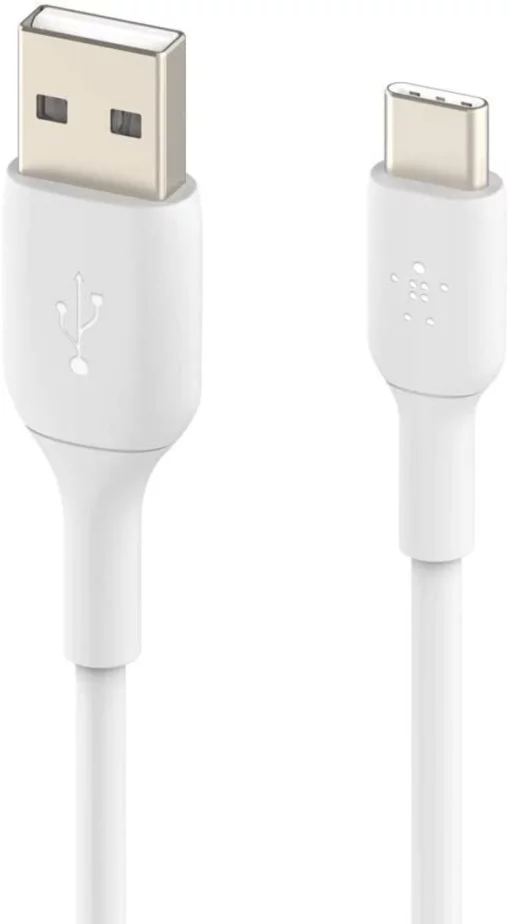 Кабель USB-A > USB-C заряджання/синхронізації Belkin 2м, 15Вт, Type-C, PVC, білий