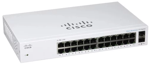Комутатор Cisco CBS110 24xGE, 2x1G SFP Shared, Unmanaged