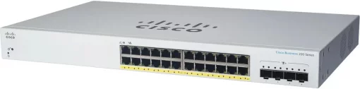 Комутатор Cisco CBS220 24xGE, PoE, 4x10G SFP+, Smart