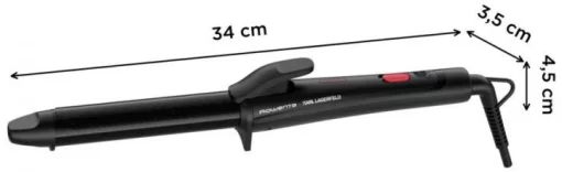 Плойка Rowenta x Karl Lagerfeld Curling Tong, 47Вт, D -25mm, >200С, кераміка, турмалін, чорний
