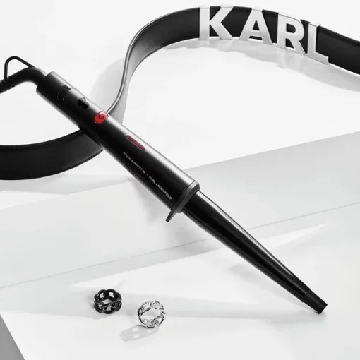 Плойка Rowenta x Karl Lagerfeld Conical Curler, конусна, 40Вт, 120-200С, турмалін, чорний