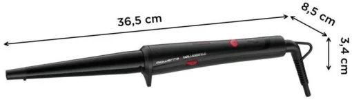 Плойка Rowenta x Karl Lagerfeld Conical Curler, конусна, 40Вт, 120-200С, турмалін, чорний