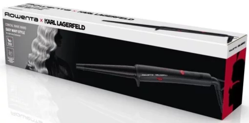 Плойка Rowenta x Karl Lagerfeld Conical Curler, конусна, 40Вт, 120-200С, турмалін, чорний
