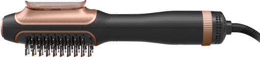 Фен-щітка Rowenta Reverso Dry&Brush 2в1, 1200Вт, 3 режими, іоніз-я, хол. обдув, насадок-2, кераміка, чорний-золотистий