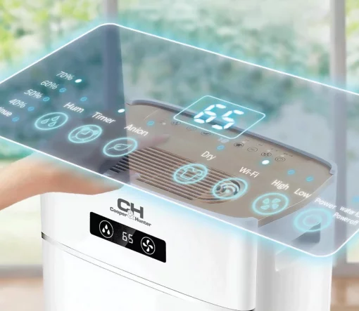 Осушувач повітря Cooper&Hunter CH-D014WD8-30LDWF 30 л. на добу, 80 м2, 160 м3/г, ел.кер-ня, WI-FI, резервуар 5 л, дисплей, таймер, іонізатор