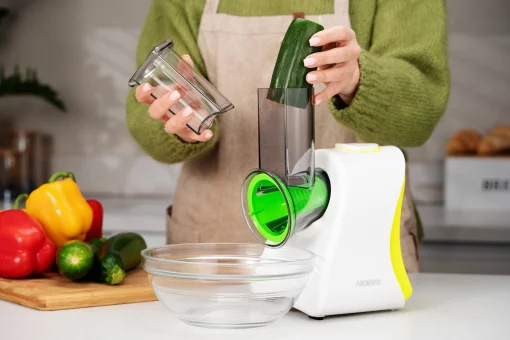 Мультирізка Ardesto, 200Вт, 4 насадки, корпус-пластик, білий