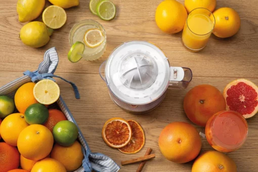 Соковитискач Gorenje цитрус-прес 30Вт, чаша-0.8л, пластик/метал, білий