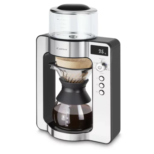 Кавоварка Catler крапельна для фільтр-кави, 1л, мелена, дисплей, вбудовані ваги, нерж. сталь, чорний
