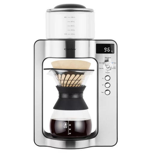 Кавоварка Catler крапельна для фільтр-кави, 1л, мелена, дисплей, вбудовані ваги, нерж. сталь, чорний