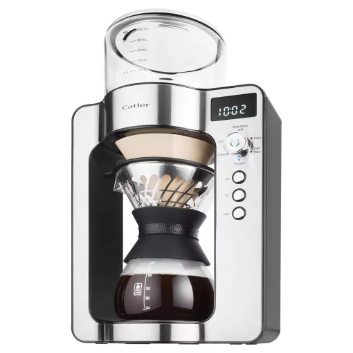 Кавоварка Catler крапельна для фільтр-кави, 1л, мелена, дисплей, вбудовані ваги, нерж. сталь, чорний