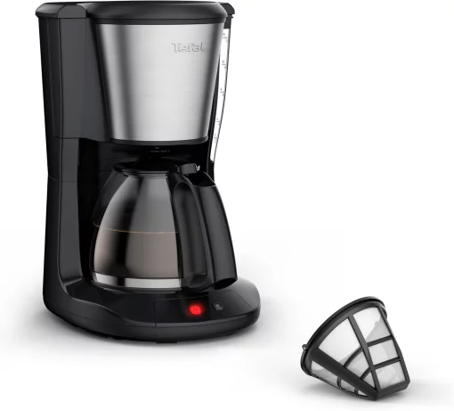 Кавоварка Tefal крапельна Subito 1.25л, мелена, чорно-сріблястий