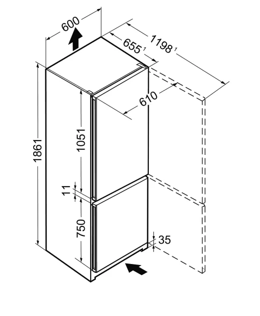 Liebherr Холодильник з нижн. мороз. камерою CNkw 4313