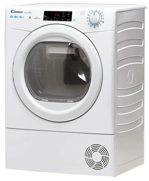 Сушильна машина Candy тепловий насос, 8кг, A++, 58,5см, дисплей, Wi-Fi + Bluetooth, білий