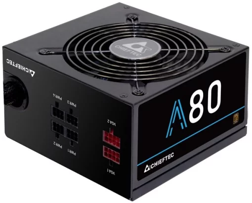 Блок живлення CHIEFTEC A-80  (650W), >85%, 120мм, 1xMB 24pin(20+4), 1xCPU 8pin(4+4), 4xMolex, 6xSATA, 2xPCIe 8pin(6+2), Modular