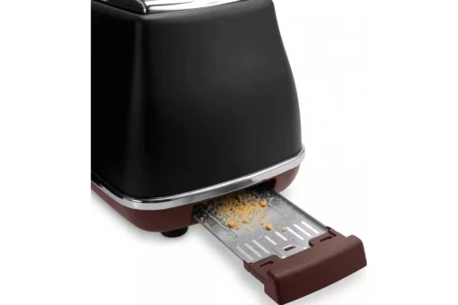 Тостер  DeLonghi Icona Vintage 900Вт, метал, односторонній підігрів, чорний