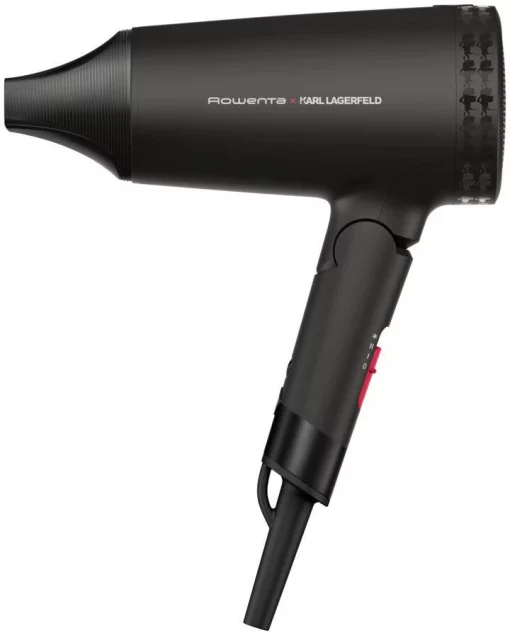 Фен Rowenta Karl Lagerfeld Express Style дорожній, 1600Вт, 2 режими, хол. обдув, складна ручка, чорний
