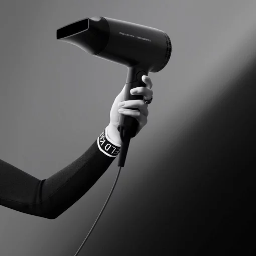 Фен Rowenta Karl Lagerfeld Express Style дорожній, 1600Вт, 2 режими, хол. обдув, складна ручка, чорний