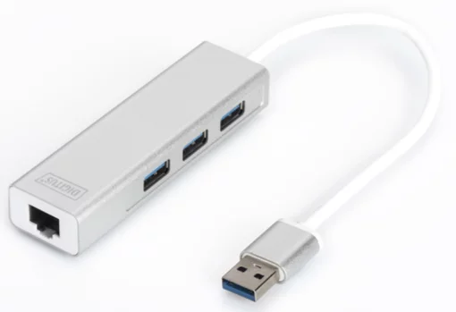 Хаб DIGITUS USB-A > 3xUSB-A/RJ45