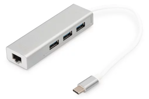 Концентратор DIGITUS USB-C - USB 3.0 3 Port Hub + Gigabit Ethernet