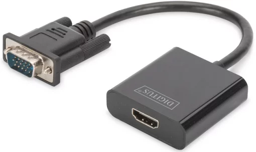 Адаптер DIGITUS VGA > HDMI (M/F), Full HD