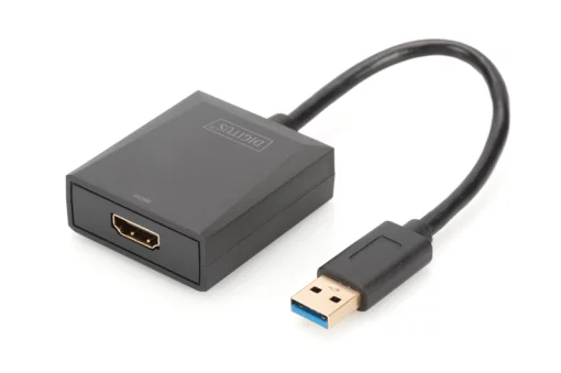 Адаптер DIGITUS USB 3.0 - HDMA Full HD, M/F, 0.15м