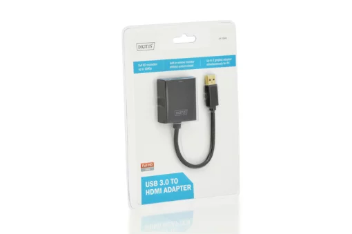 Адаптер DIGITUS USB 3.0 - HDMA Full HD, M/F, 0.15м